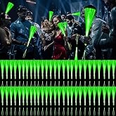 YOFOBU 60 PCS Green Fiber Optic Wands Glow Fiber Wands Bulk LED Light Up Wands with 3 Flashing Modes LED Flashing Sticks for Christmas New Year St. Patrick’s Day Easter Wedding Bridal Shower Carnival