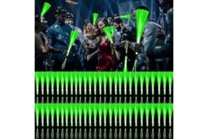 YOFOBU 60 PCS Green Fiber Optic Wands Glow Fiber Wands Bulk LED Light Up Wands with 3 Flashing Modes LED Flashing Sticks for Christmas New Year St. Patrick’s Day Easter Wedding Bridal Shower Carnival