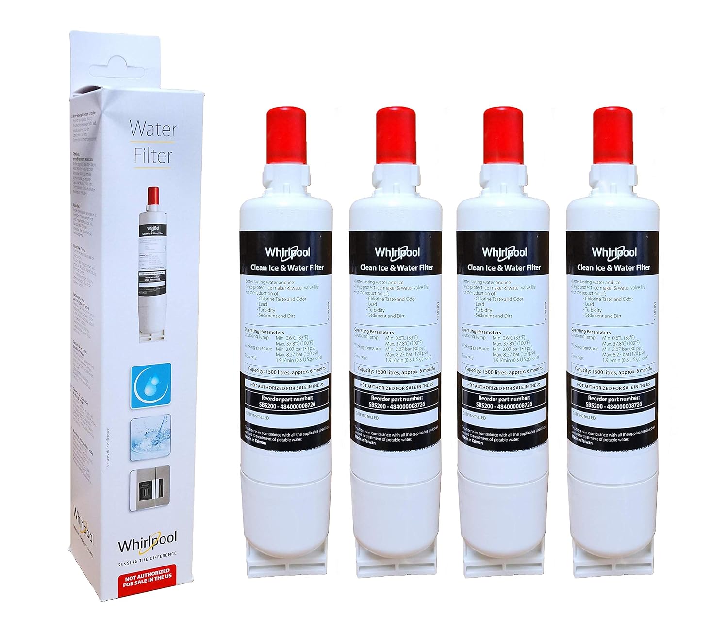 4 filtros para nevera Whirlpool SBS002: Amazon.es: Grandes ...