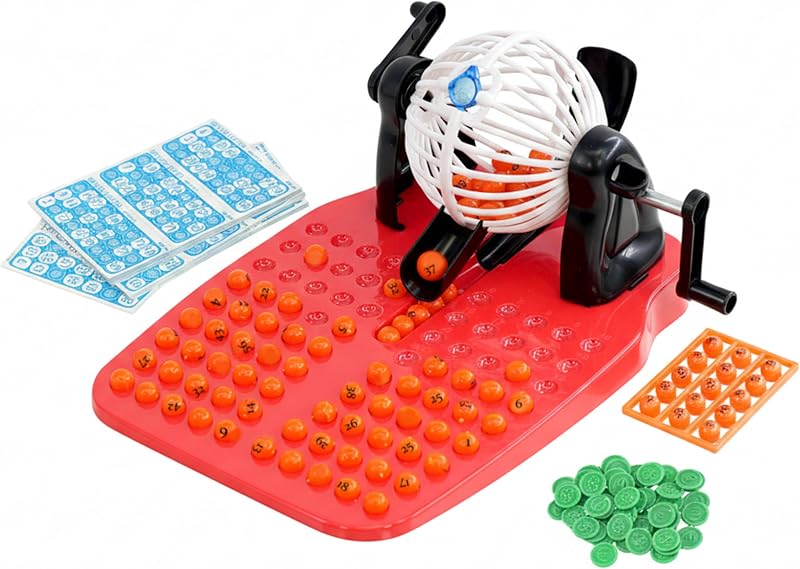 Magic Toy Shop Bingo Game Set 90 Balls 24 Cards Family Lotto Board Game Cage