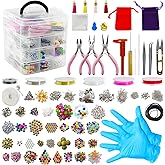 Renashed 4 Layer Jewelry Making Supplies Kit with Jewelry Making Tools, Jewelry Charms and Wire, Findings and Assorted Beads for DIY Bracelet, Necklace, Earrings Making or Repairing