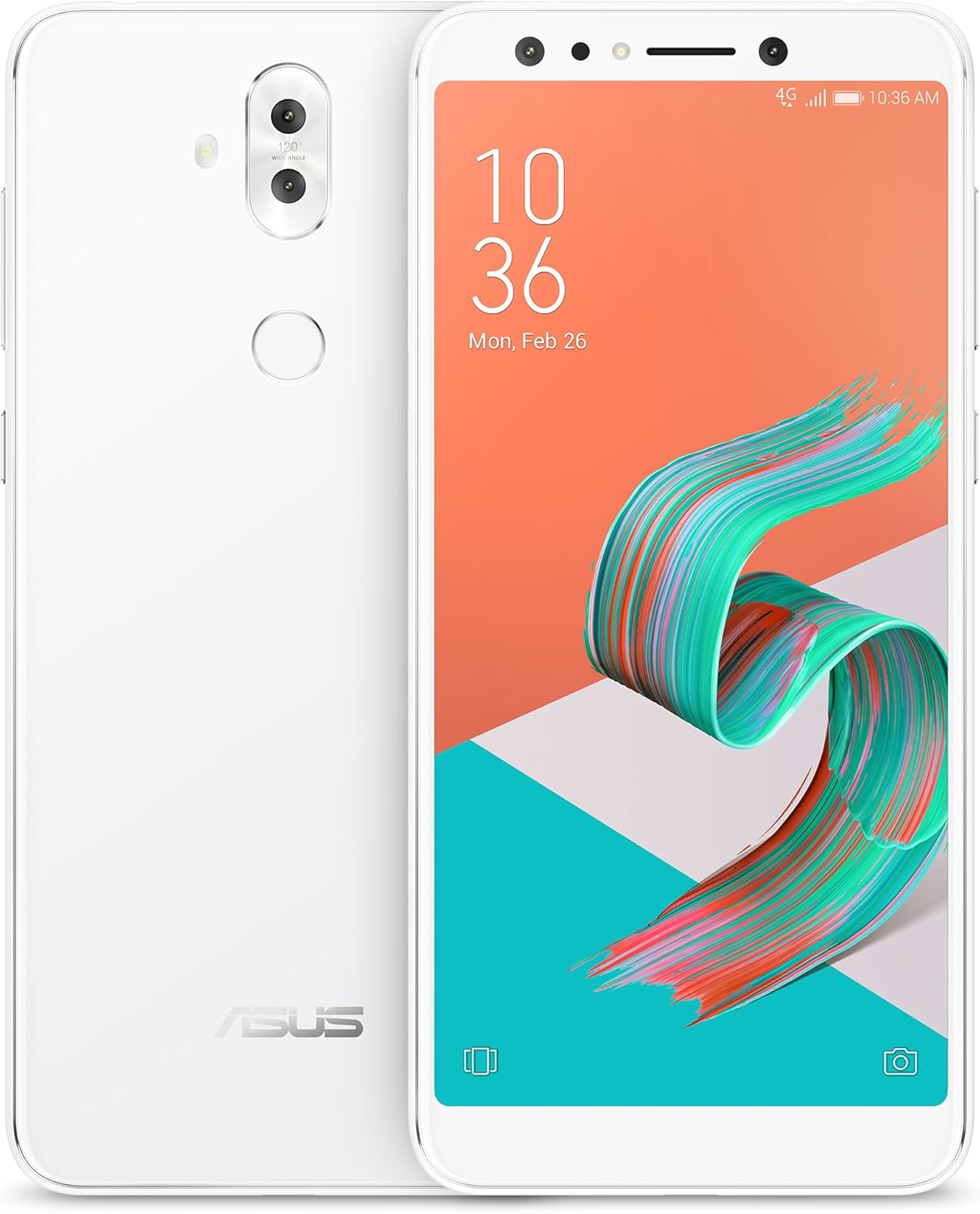 ASUS ZenFone 5Q (ZC600KL-S630-4G-64G-WH) - 6” FHD 2160x1080 display - Quad-camera - 4GB RAM - 64GB storage - LTE Unlocked Dual SIM Cell Phone - US Warranty - White