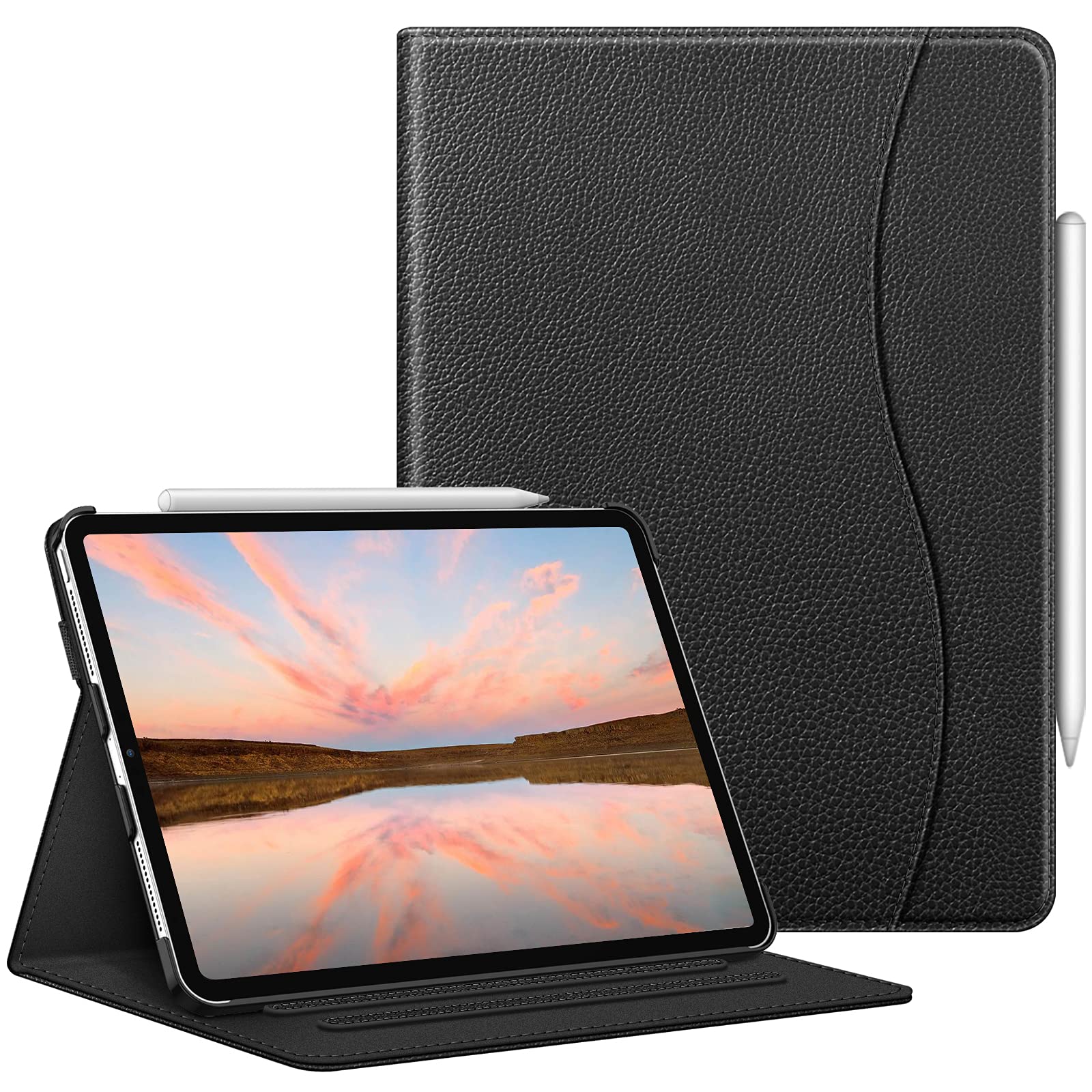 FINTIE Case for iPad Pro (11-inch, 2022-2018) [Not for 2025 iPad 11] - Multi Angle Folio Cover with Pencil Holder & Pocket, Auto Wake/Sleep, Black — image 1