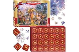 pozemu Nativity Puzzle Advent Calendar 2025 Christmas Jigsaw Puzzle 1008 Pcs Christmas Countdown Calendar for Adults Kids