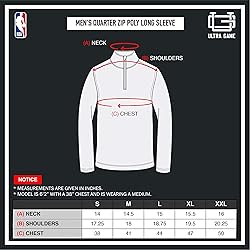 Ultra Game NBA Men's Quarter Zip Long Sleeve