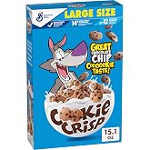 Cookie Crisp Chocolate Chip Cookie Breakfast Cereal, Large Size, 15.1 oz | 14g Whole Grain per Serving, 12 Vitamins &amp; Minerals, Good Source of Calcium, Mini Cookie-Shaped Pieces