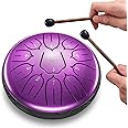 Steel Tongue Drum 6 Inch 11 Notes, LEKATO Steel Drum D Major Beginner Hand Drum Percussion for Musical Education Zen Meditation Yoga, Christmas Gift for Families/Friends