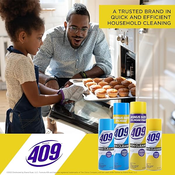 409 HEAVY DUTY SPRAY-ON OVEN CLEANER, CUTS THROUGH GREASE & GRIME ON CONTACT, A POWERFUL CLEAN YOU CAN TRUST, LEMON SCENT, 14.5 OZ | GRILL CLEANER, STOVE TOP CLEANER