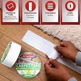 XFasten Double Sided Carpet Tape 2x10 Yards Removable, Hardwood Safe view 4