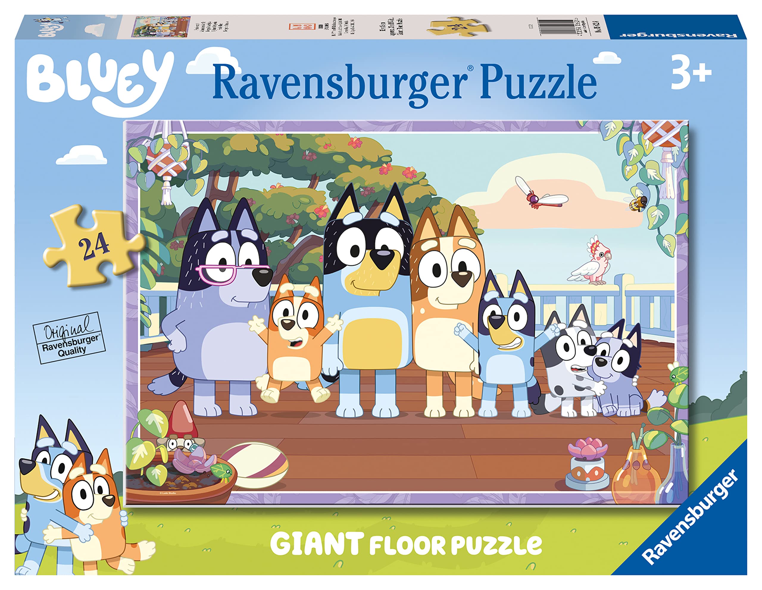 Ravensburger Bluey 24 Piece Giant Floor Jigsaw Puzzle for Kids Age 3 Years Up - Gifts for Toddlers