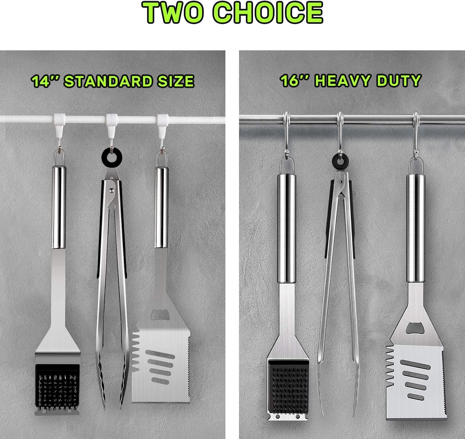 Veken BBQ Grill Accessories, Stainless Steel BBQ Tools Set for Men & Women Grilling Utensils Accessories with Storage Apron Gift Kit for Barbecue Indoor/Outdoor : Garden & Outdoor