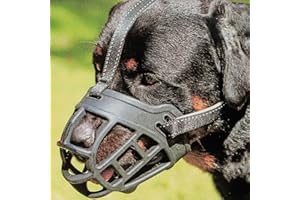 BARKLESS Dog Muzzle, Soft Basket Silicone Muzzle for Dogs to Prevent Biting and Chewing, Breathable Cage Mouth Cover for Training, Allows Drinking and Panting, Used with Collar