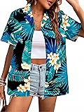 Women Hawaii Shirts: Soft Cool Floral Tropic Print