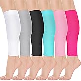 6 Pairs Calf Compression Sleeve Women Footless Compression Stockings Elastic Leg Sleeve for Running Nurse Pregnant