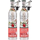 Fresh Press Farms Cold Pressed High Heat Extra Virgin Olive Oil for Pan Frying and Grilling, 16.4 Fl Oz (Pack of 2), Georgia Grown, 100% American Made, Unrefined, Certified Whole30, Non-GMO, Keto, Paleo, Gluten Free