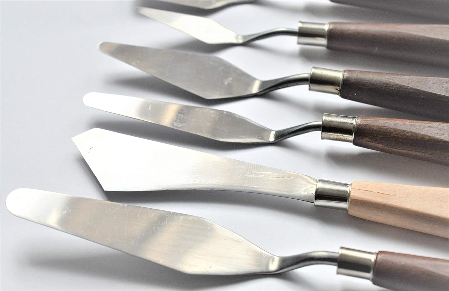 HONGBE METAL ARTIST ACRYLIC PAINTS, OIL PAINTS, METAL PALETTE KNIFE SET, Brown - Image 5