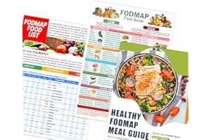 BLIRIK 3 Set Fodmap Food List Chart, Low Fodmap Diet List of Foods,Fodmap Friendly Food Guide for IBS,Food Calorie Chart & IBS Food List,IBS Symptom Relief, Easy Recipes