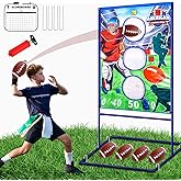 Punieayi Football Toss Game with 4 Inflatable Balls, Football Throwing Target Games for Boys 8-12, Sports and Outdoors Toys for Kids Ages 3+