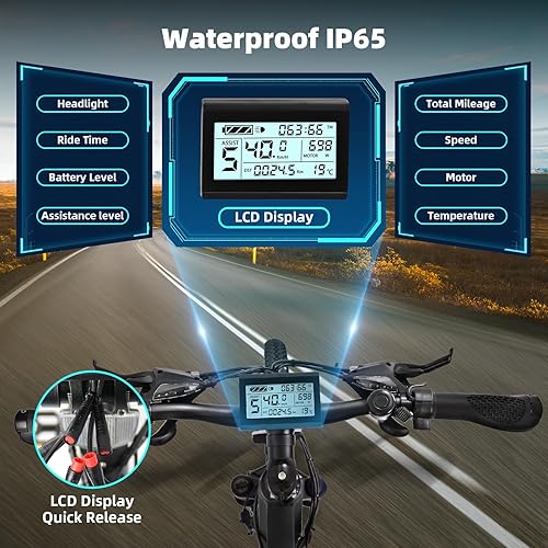 HOTEBIKE Electric Bike for Adult 750W Electric Mountain Bike 48V