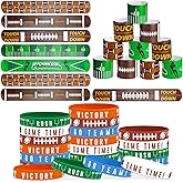 PIXHOTUL 40 Pieces Football Party Favors, Silicone Wristbands and Rubber Bracelets for Game Day, Teens Birthday, Theme Party, Team Awards Presents