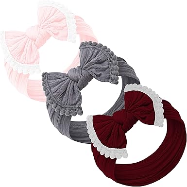 burgundy headband for baby girl