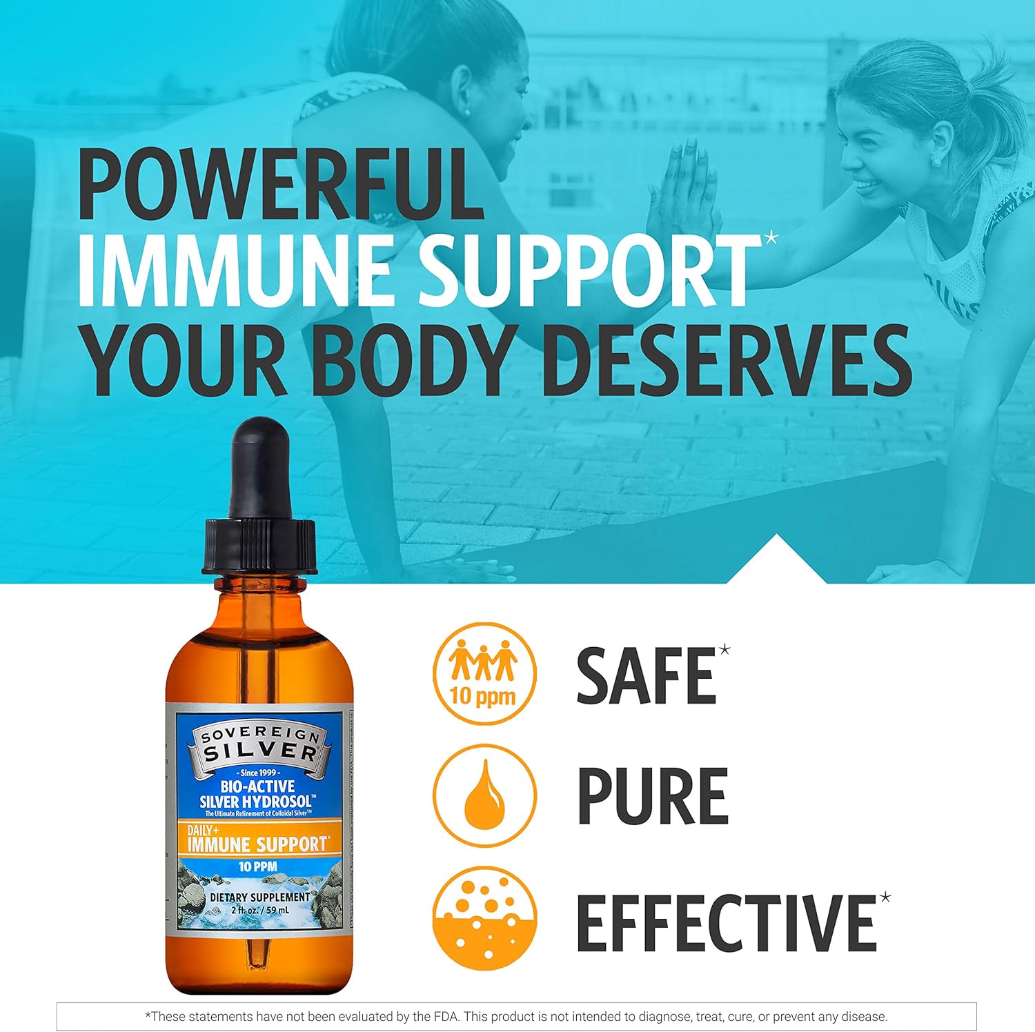 Sovereign Silver Bio-Active Silver Hydrosol- Colloidal Silver - 2oz - Dropper: Health & Personal Care