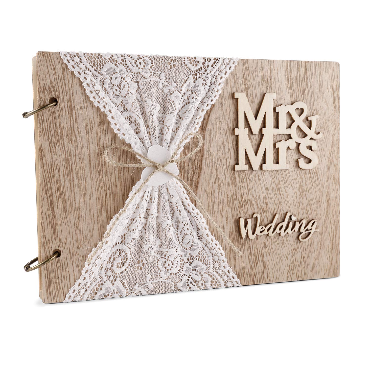 SOSTUDIO Wedding Guest Book Invites Kraft Paper DIY Handmade Photo Album Scrapbook for Wedding Reception/Anniversary/Wedding/Travelling/Engagement/Birthday