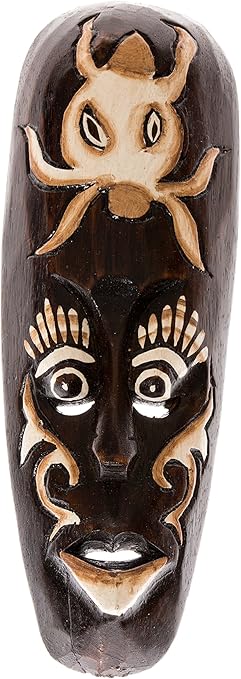 Ciffre 30cm Legno Mask Maschera Scultura Lavorazione Artigianale Maori Bali Hm3000034 Amazon It Casa E Cucina