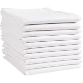KAF Home White Kitchen Towels, 10 Pack, 100% Cotton - 20 x 30, Soft and Functional Multi-Purpose, Baking, Cooking, Cleaning, 