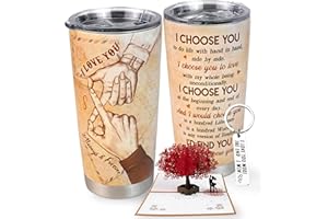 365FURY Valentines Day Gifts - Valentines Gifts For Her, Him - Romantic Gifts for Wife, Girlfriend, Couples Gifts Ideas for Boyfriend, Husband - Gifts Set Valentines Card, Keychain ,Travel Mug Tumbler 20 Oz