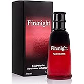 Firenight for Men Eau De Parfum 3.4 fl Oz- Top notes of Nutmeg Flower, Lavender, Cedar, Chamomile, Mandarin Orange, Hawthorn, Bergamot & Lemon - Citrus Cologne for Day & Night Use Elegant 100ml Bottle