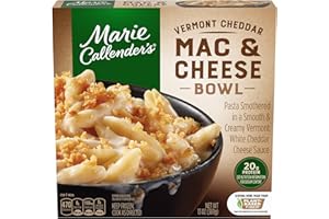 Marie Callender's Creamy Vermont Mac and Cheese Bowl, Convenient Microwave or Oven Meal, Frozen Meal, 13 OZ Bowl