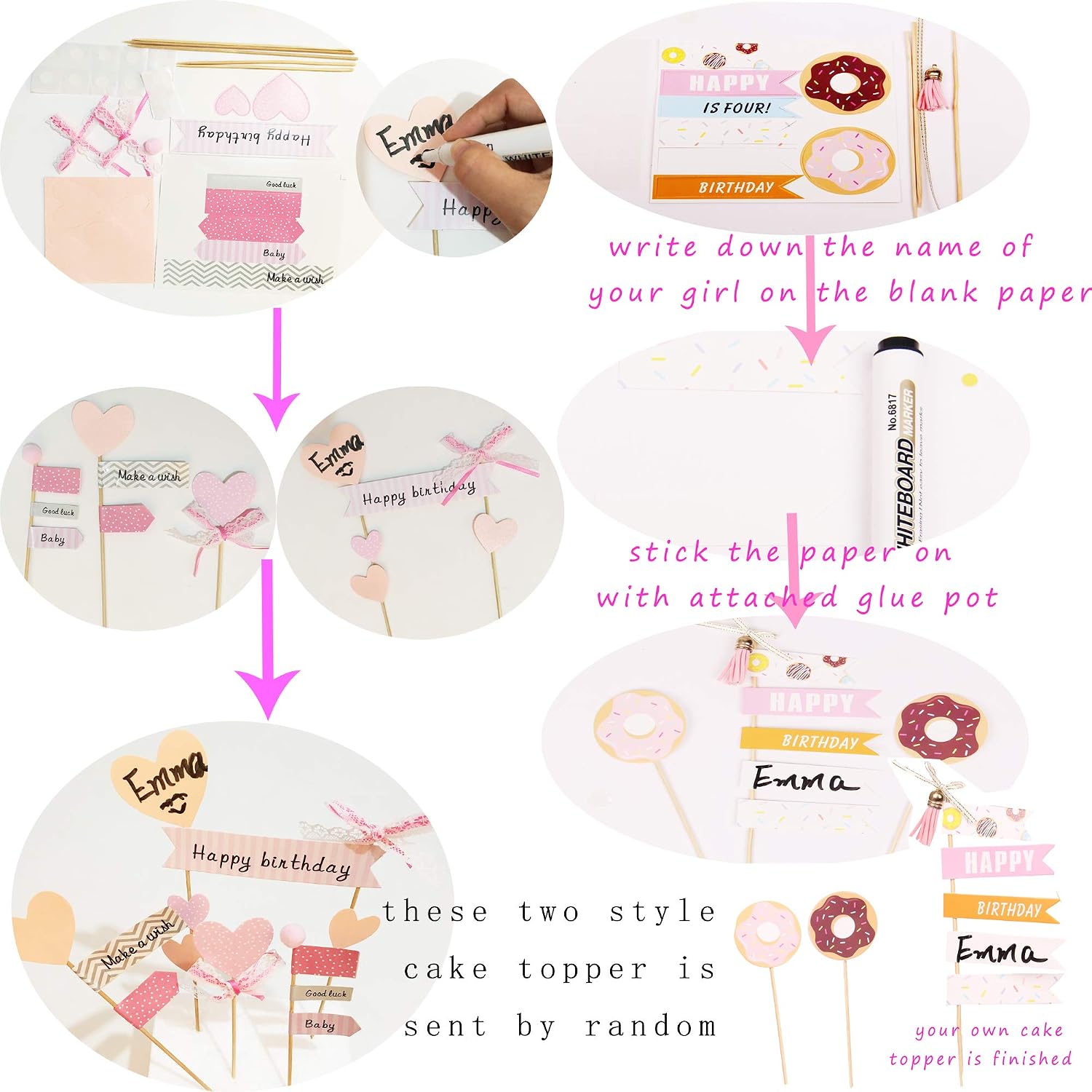 Roaring Good Time Cake Topper Set – „Sweet One“ & Mini Donuts – 16-teilig – Für Geburtstag & Baby Shower – Bunte Macaron-Kugeln In Rosa, Blau, Lila