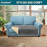 Granbest Non-Slip 2 Seater Sofa Cover Grey Thick Furniture Protector view 2