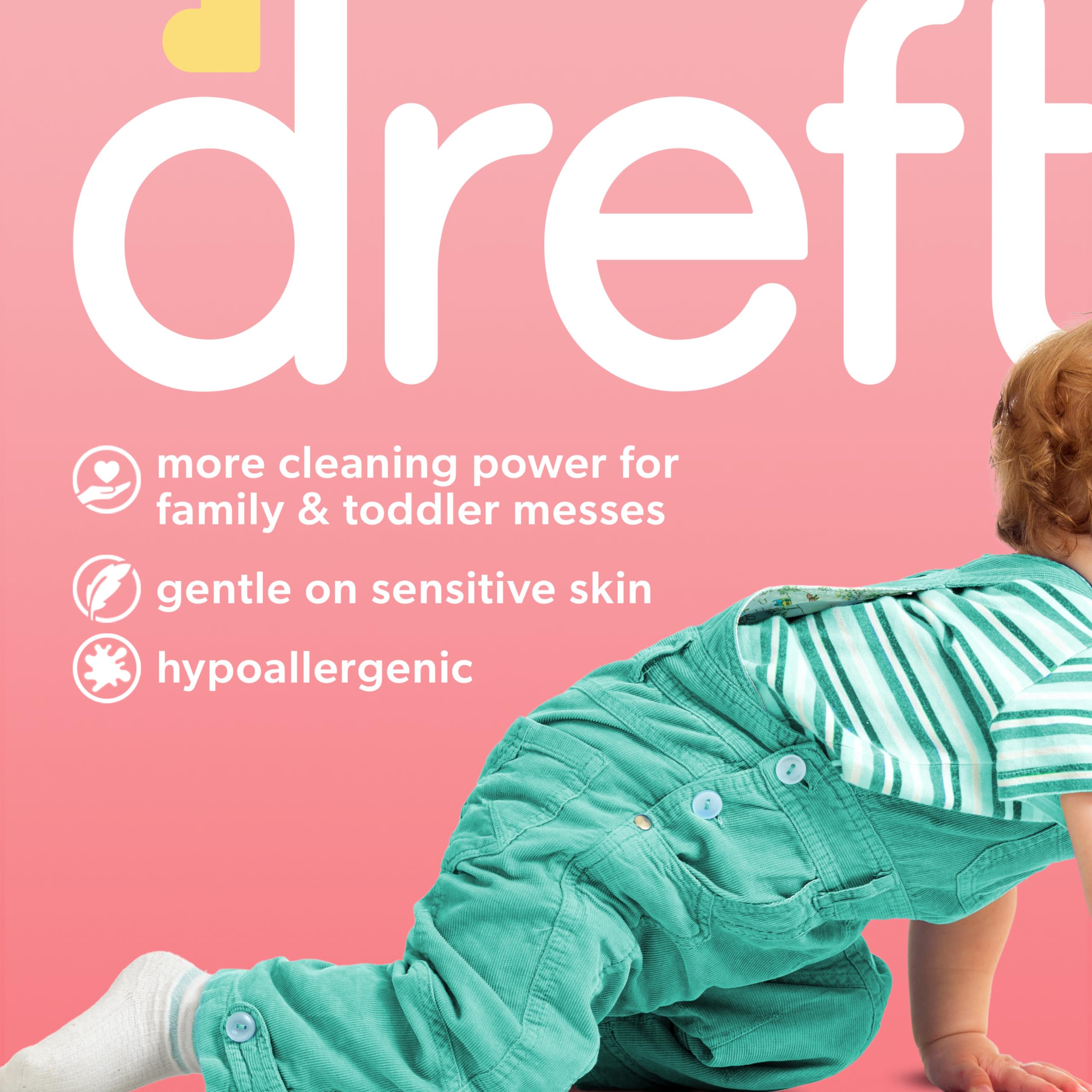 Bundle of Dreft Stage 2: Active Baby Liquid Laundry Detergent 114 Loads 165 fl oz + Blissfuls In-Wash Scent Booster Beads, Baby Fresh Scent, 24 oz