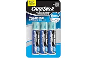 ChapStick Moisturizer Cool Mint Lip Balm Tubes - 0.15 Oz (Pack of 3)