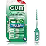GUM Soft-Picks Comfort Flex, Easy to Use Dental Picks for Teeth Cleaning and Gum Health, Disposable Interdental Brushes with