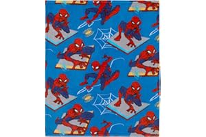CROWN CRAFTS INFANT PRODUCTS Marvel Spiderman Toddler Blanket - 40” X 50” - Super Soft, Plush, Warm and Comfortable