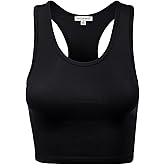 HATOPANTS Women Sleeveless Racerback Crop Camisole Tank Tops Cotton Basic Shirts