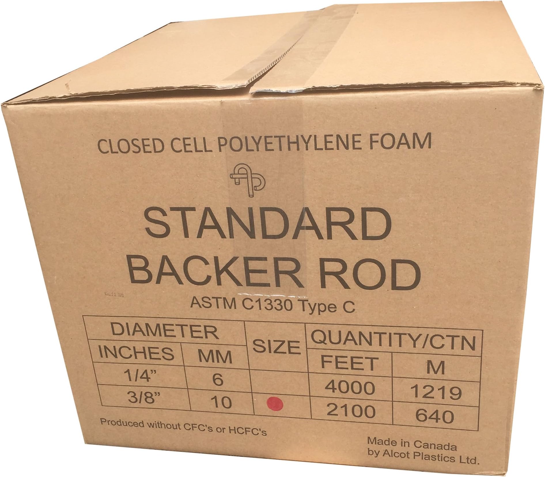 3/8 Closed Cell Backer Rod - 2100 ft Roll by TechnologyLK
