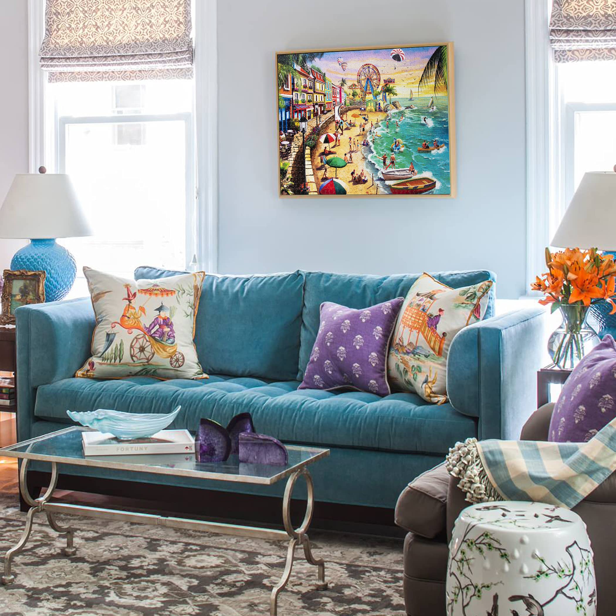 Lavievert Jigsaw Puzzle 1000 Piece Puzzle for Adults - Beach, Happy Vacation