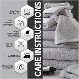 GC Gaveno Cavalia Greek Key Bath Sheets 80x140 cm 2 Pack Grey 500 GSM view 3