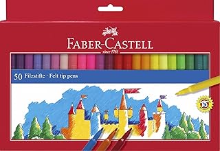 Faber-Castell 554250 - Filzstifte, im Kartonetui, 50 Stück