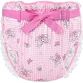 Littleforbig Silky Adult Ribbon Omutsu Diaper Wrap Cover Washable Adjustable Reusable Waterproof - Bunnies & Bows Usagi M