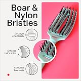 Olivia Garden Fingerbrush Care Iconic Medium Mint Detangling Hairbrush view 6