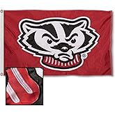 UW Badgers Embroidered and Stitched Nylon Flag
