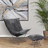 Howard Elliott Collection Puff Ottoman Cushion Shar Pei Cover, Square Replacement Cushion Cover for Ottoman or Sofa with 100 