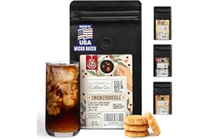 Inspired Coffee Co Snickerdoodle Flavored Cold Brew Coarse Ground Coffee Beans - Medium Roast - Low Acid Coffee Smoother Taste - 100% Arabica - 12 oz. Resealable Bag