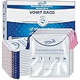 Hionfurt Absorbent Vomit Bag Disposable,19Pcs Emesis Bags-Turns Vomit into Gel,Leak Resistant Barf Bag,900ml Portable Nausea Bags for Travel Motion Sickness,Pregnancy,Kids,Taxi,car