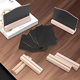 Mooshy Mini Chalkboard Signs 6 Pack with Stand Small Black Double Sided view 6